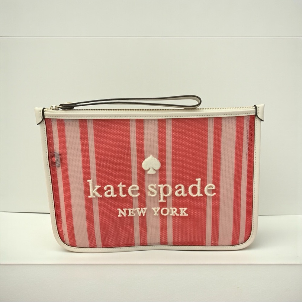 Kate Spade Red/Cream Ella Wristlet